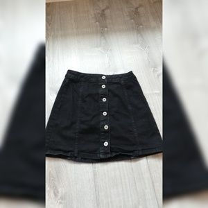Black Denim Skirt